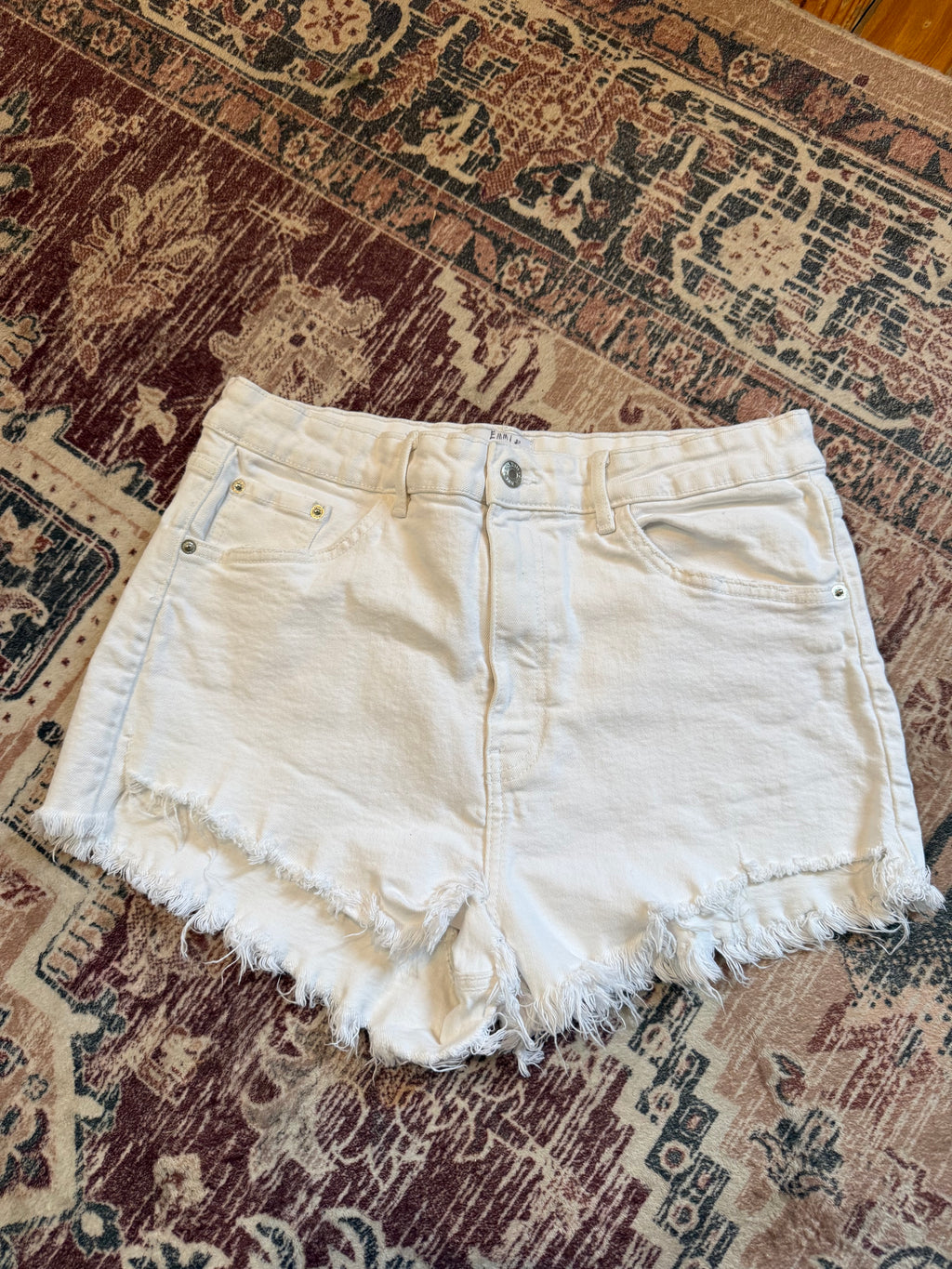 Zara White Jean Shorts Size 12
