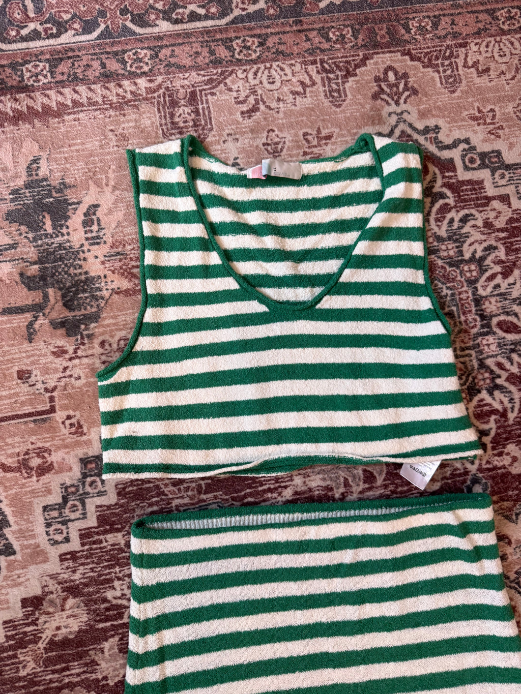 Free People Terry Cloth Skirt Set Size M