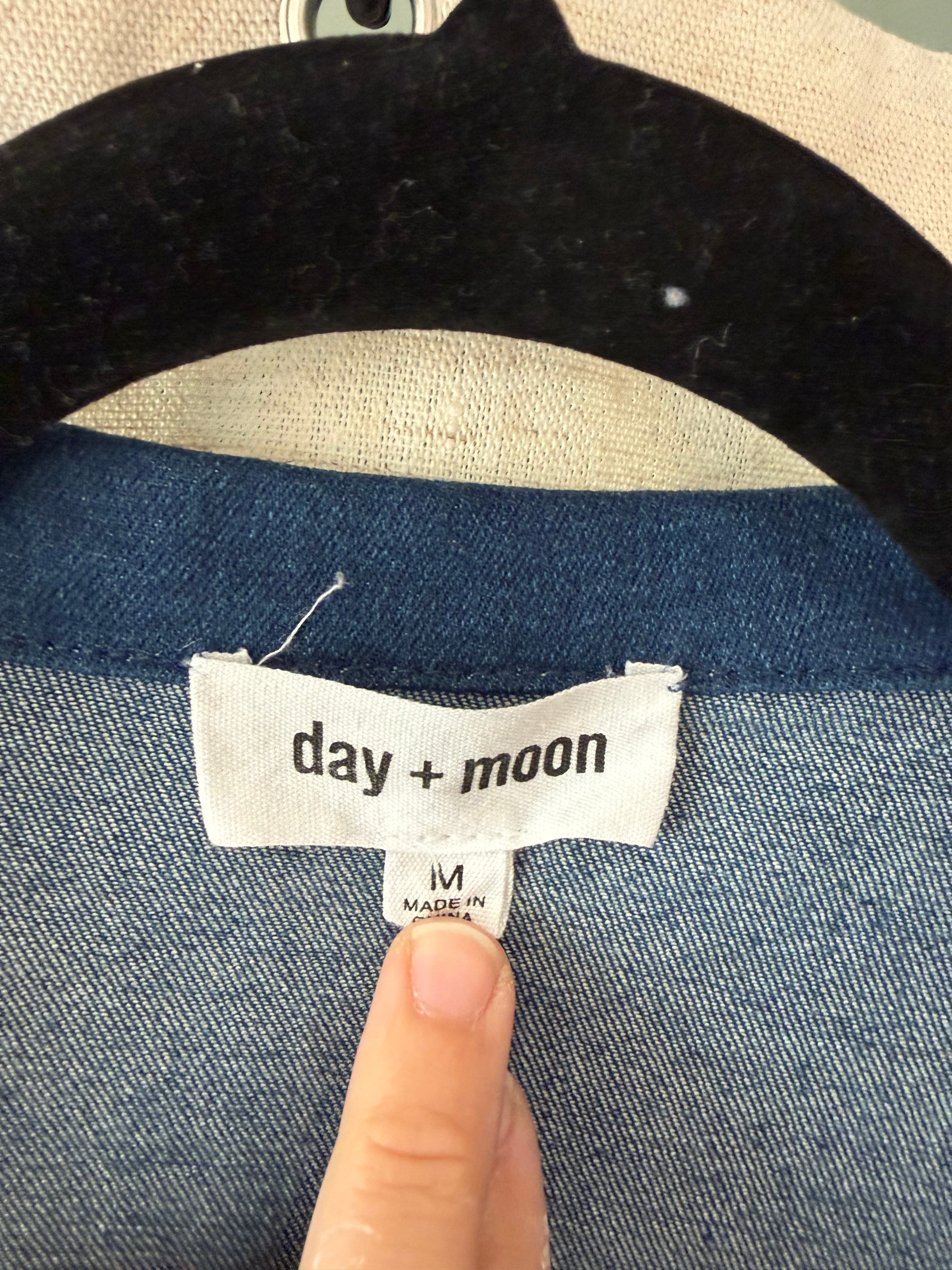 Day + Moon Denim Romper Size M