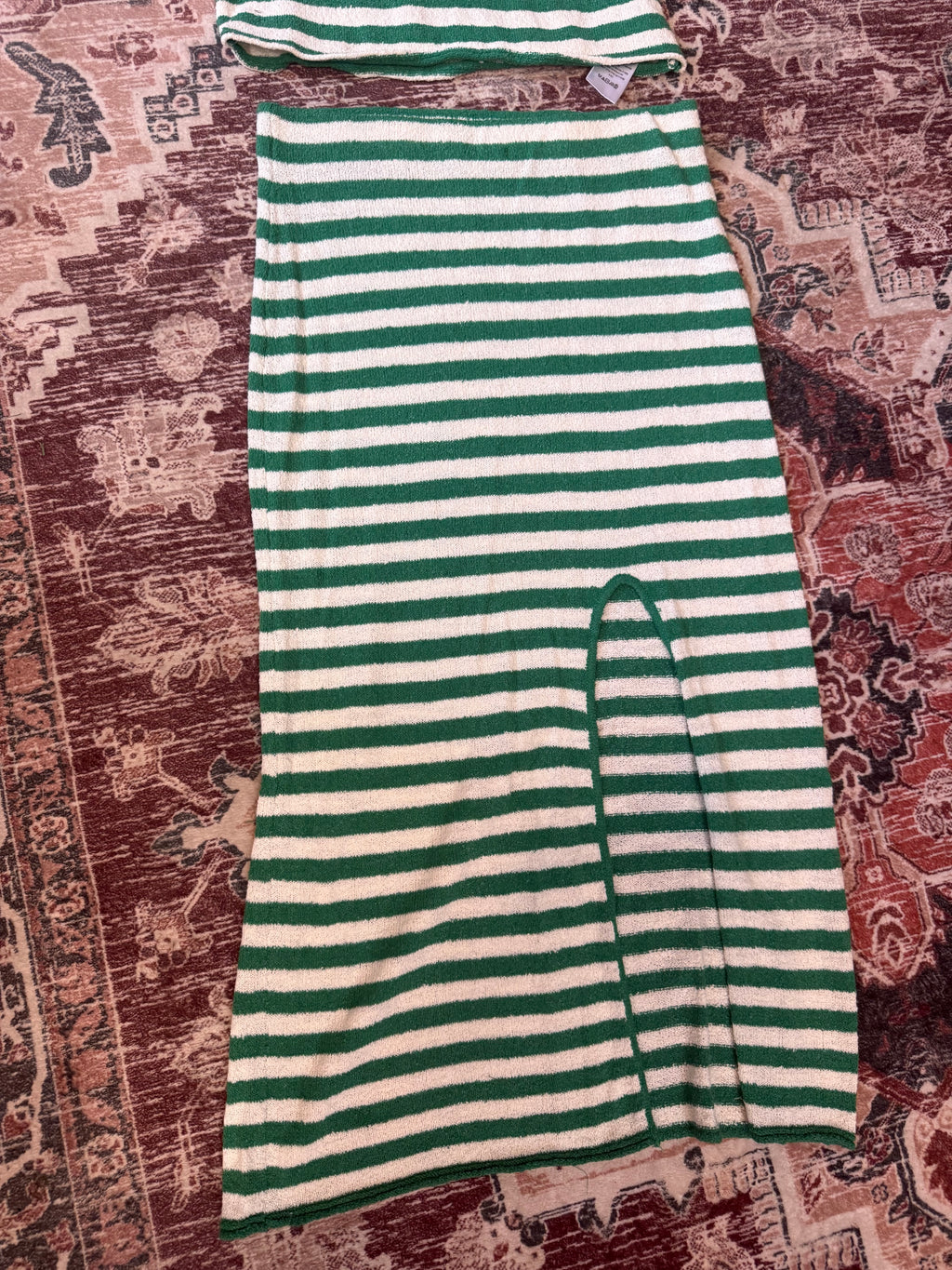 Free People Terry Cloth Skirt Set Size M