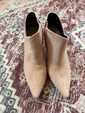 Light Pink Suede Booties Size 6.5