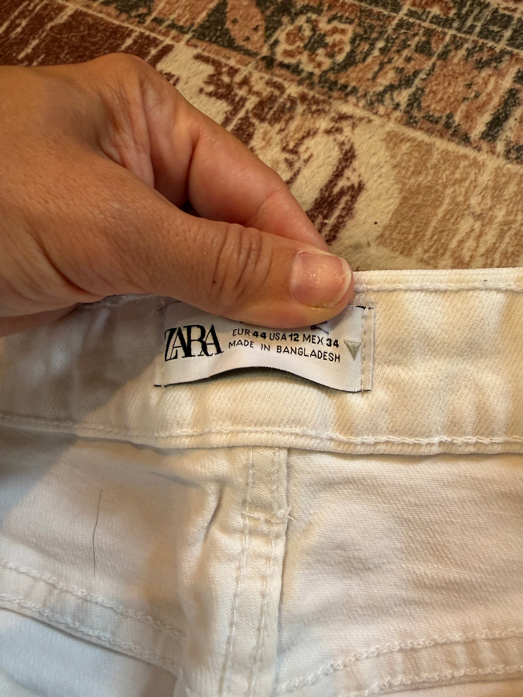 Zara White Jean Shorts Size 12