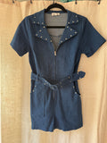 Day + Moon Denim Romper Size M