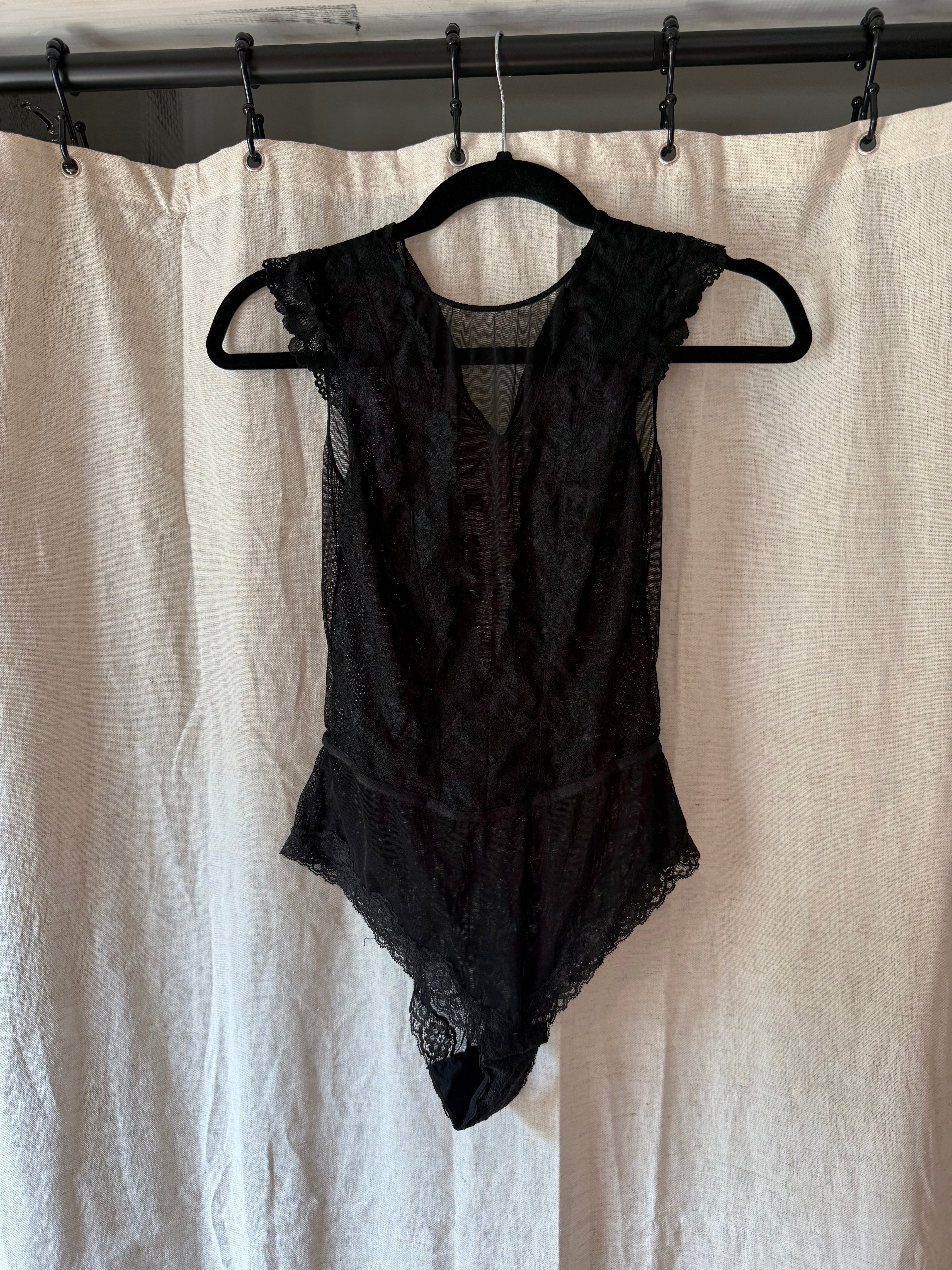 Black Lace Bodysuit Size M