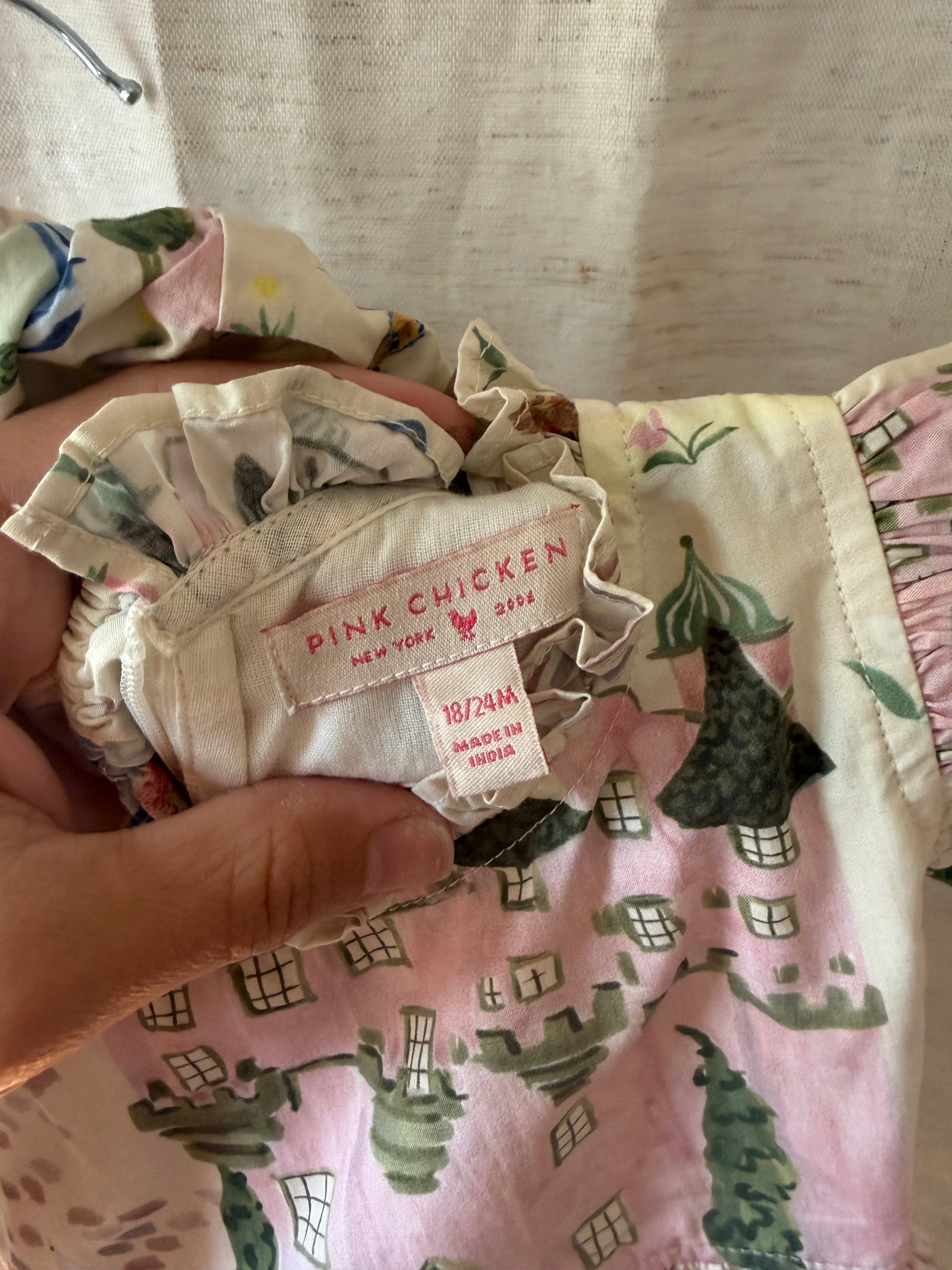 Baby Girl Pink Chicken Dress Size 18M