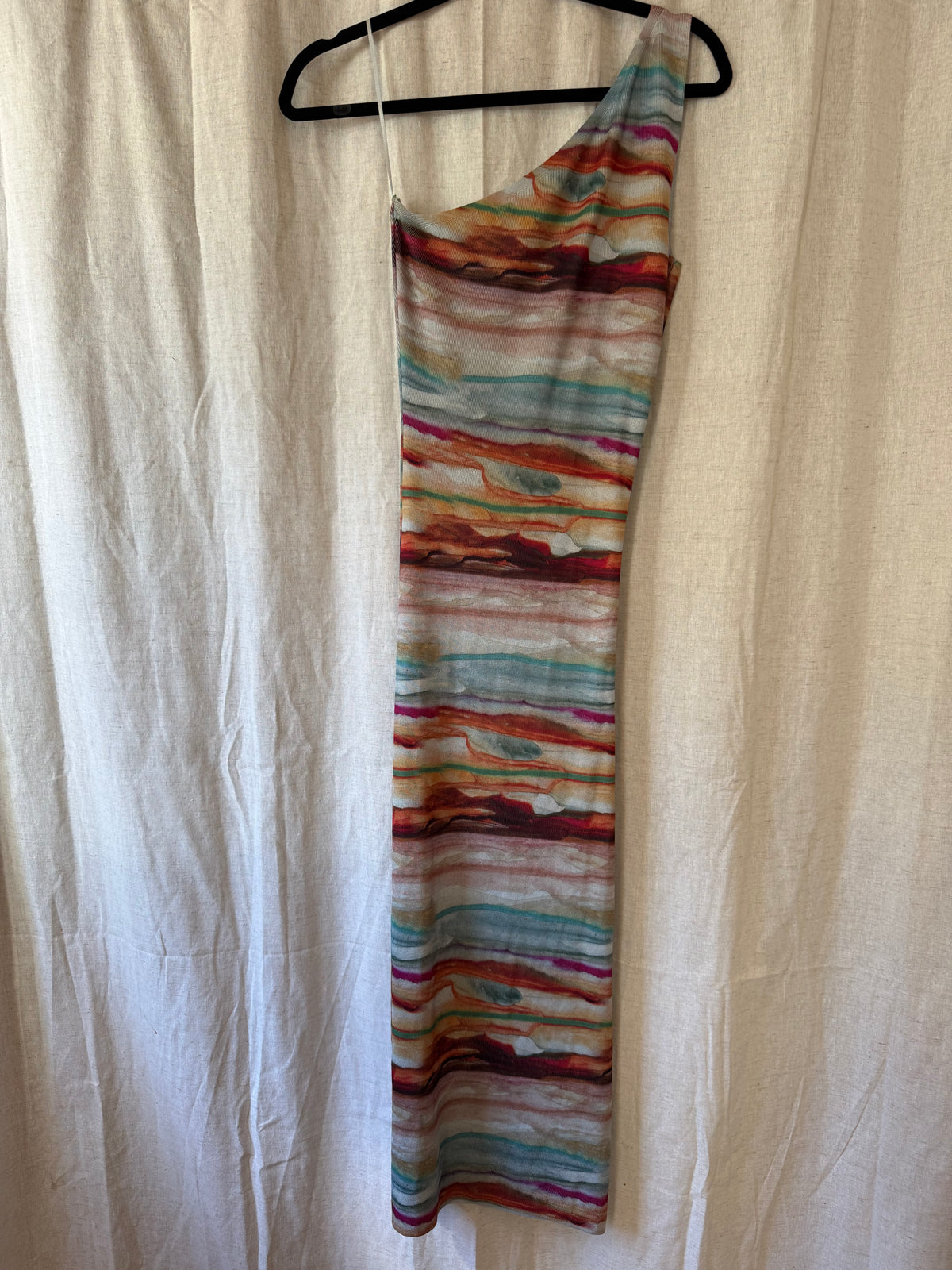 Zara One Shoulder Maxi Size S
