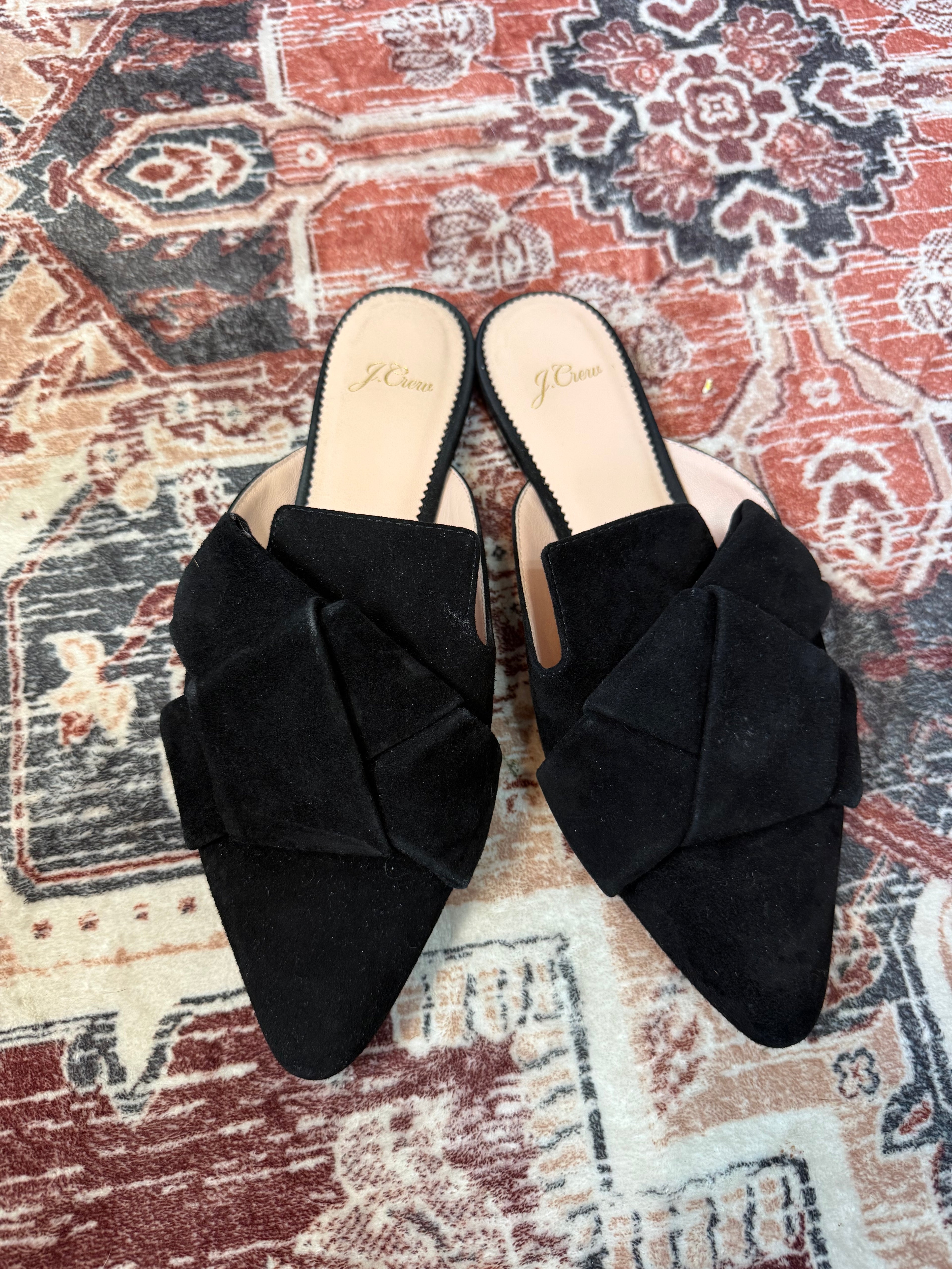 Jcrew Velvet Flats Size 8