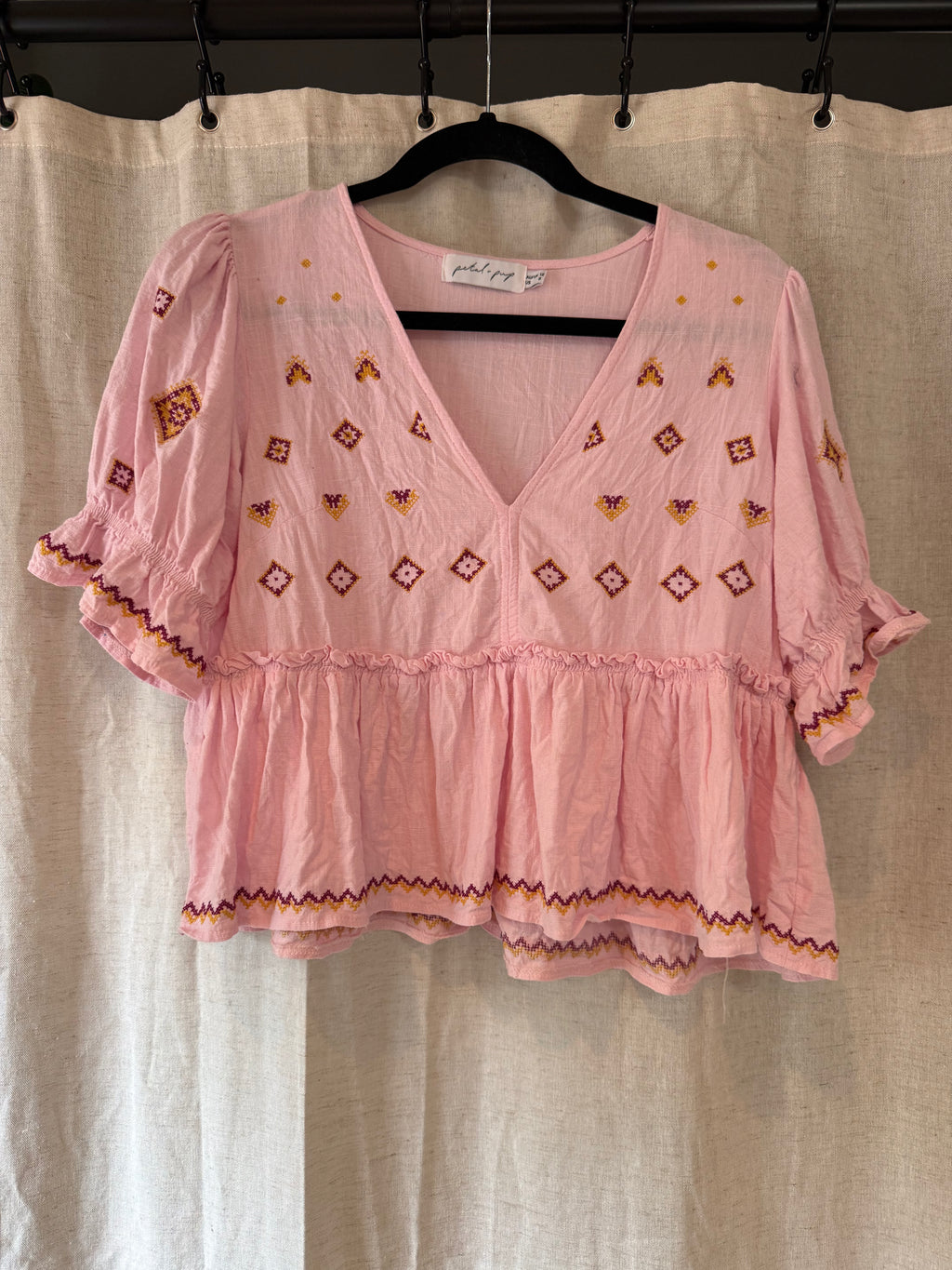 Petal + Pup Pink Top Size 8