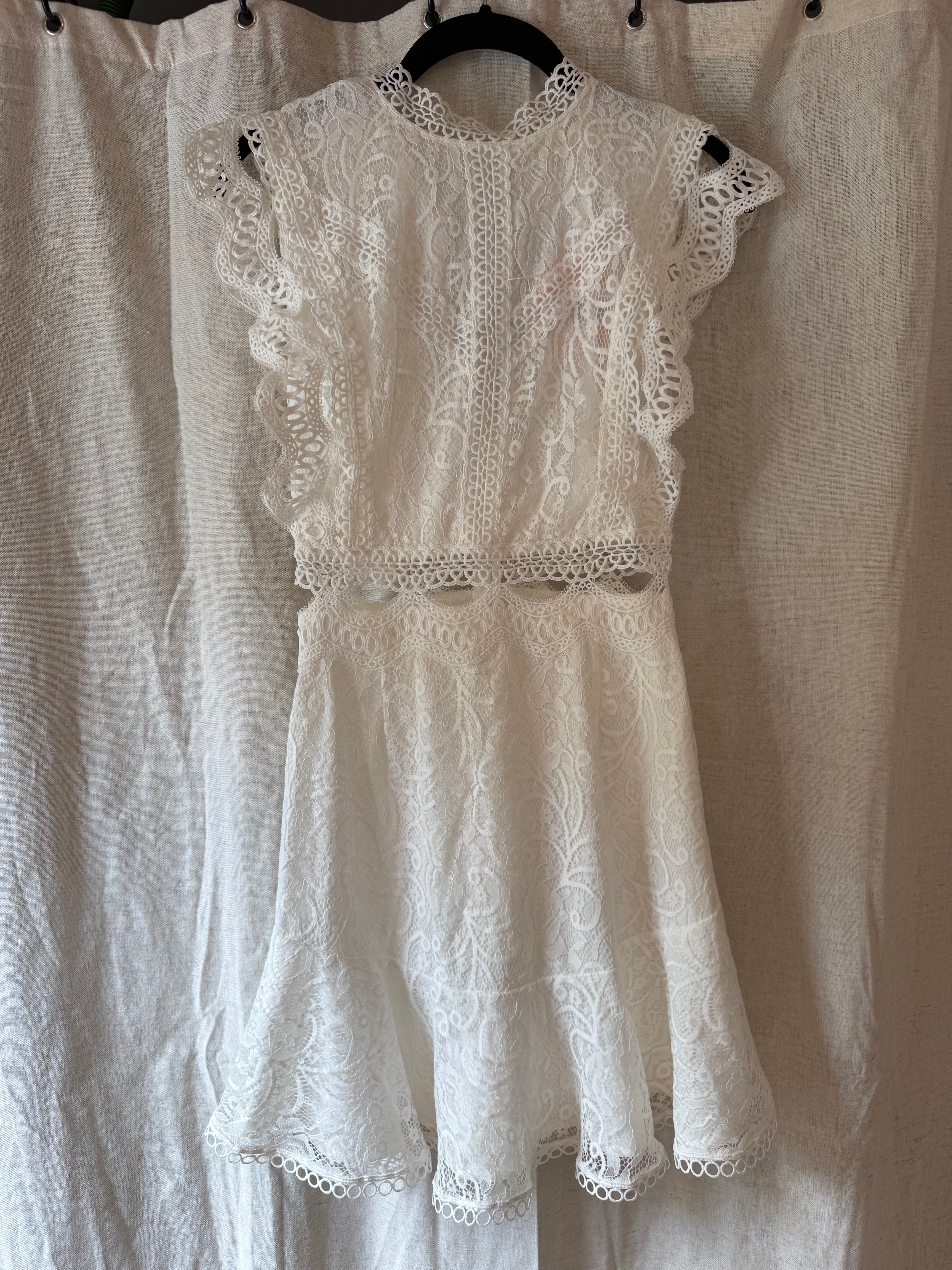 White Lace Dress Size XS