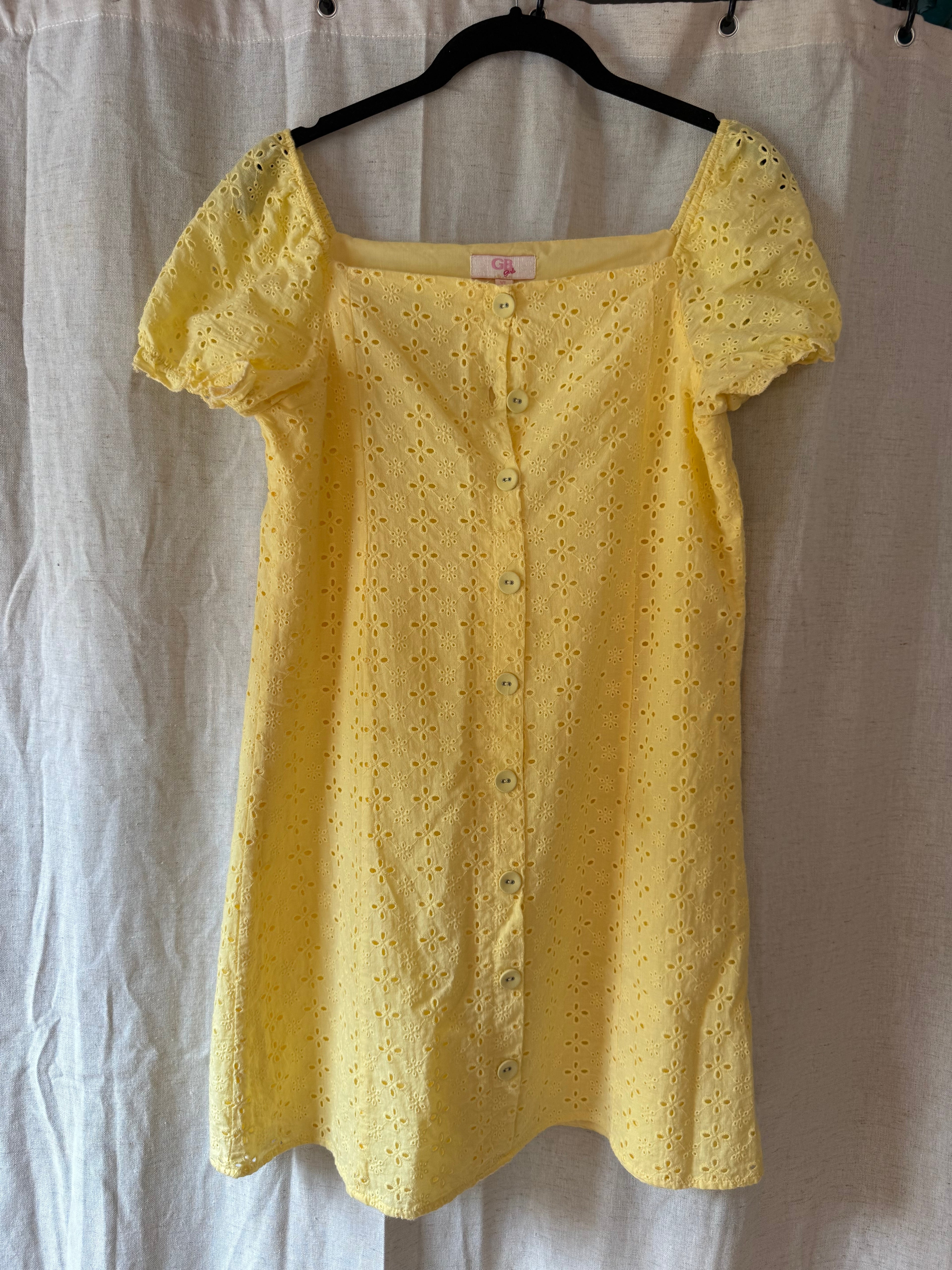 Yellow Eyelet Dress Size XS