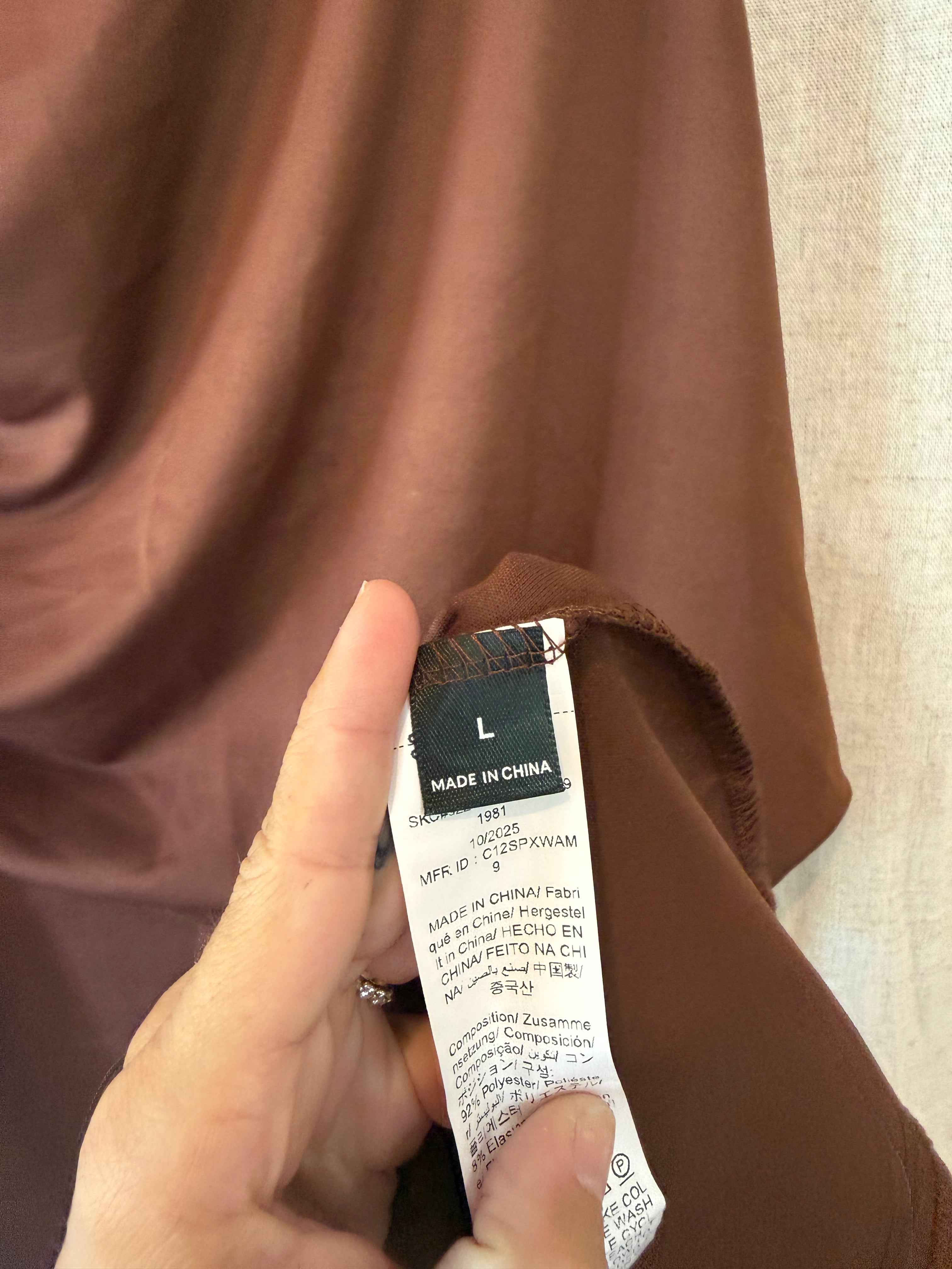 Brown Drape Dress Size L