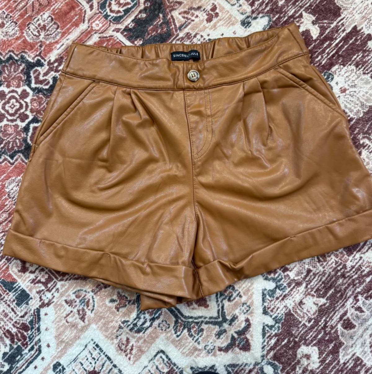 Sincerely Jules Leather Shorts Size M