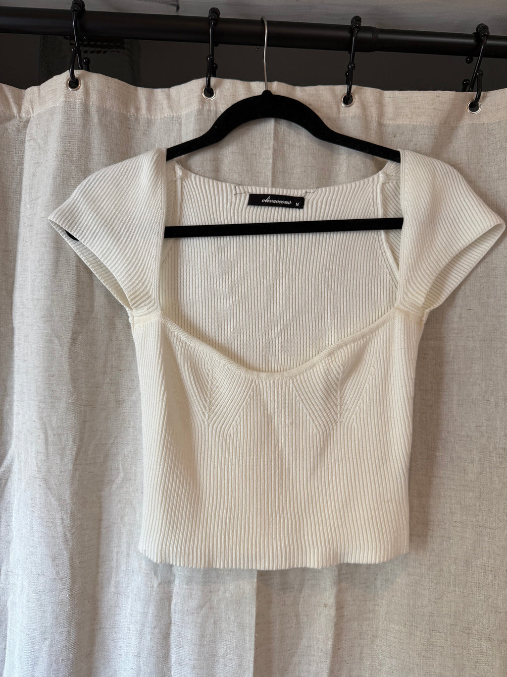 White Crop Top Size M