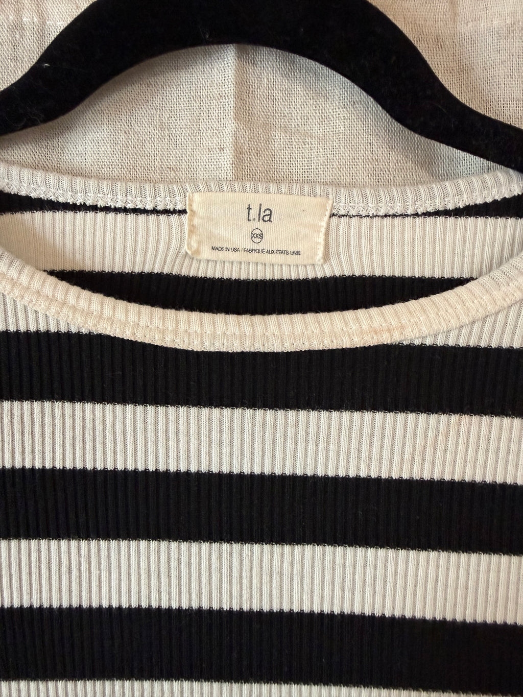 T. LA Striped Long Sleeve Top Size XXS