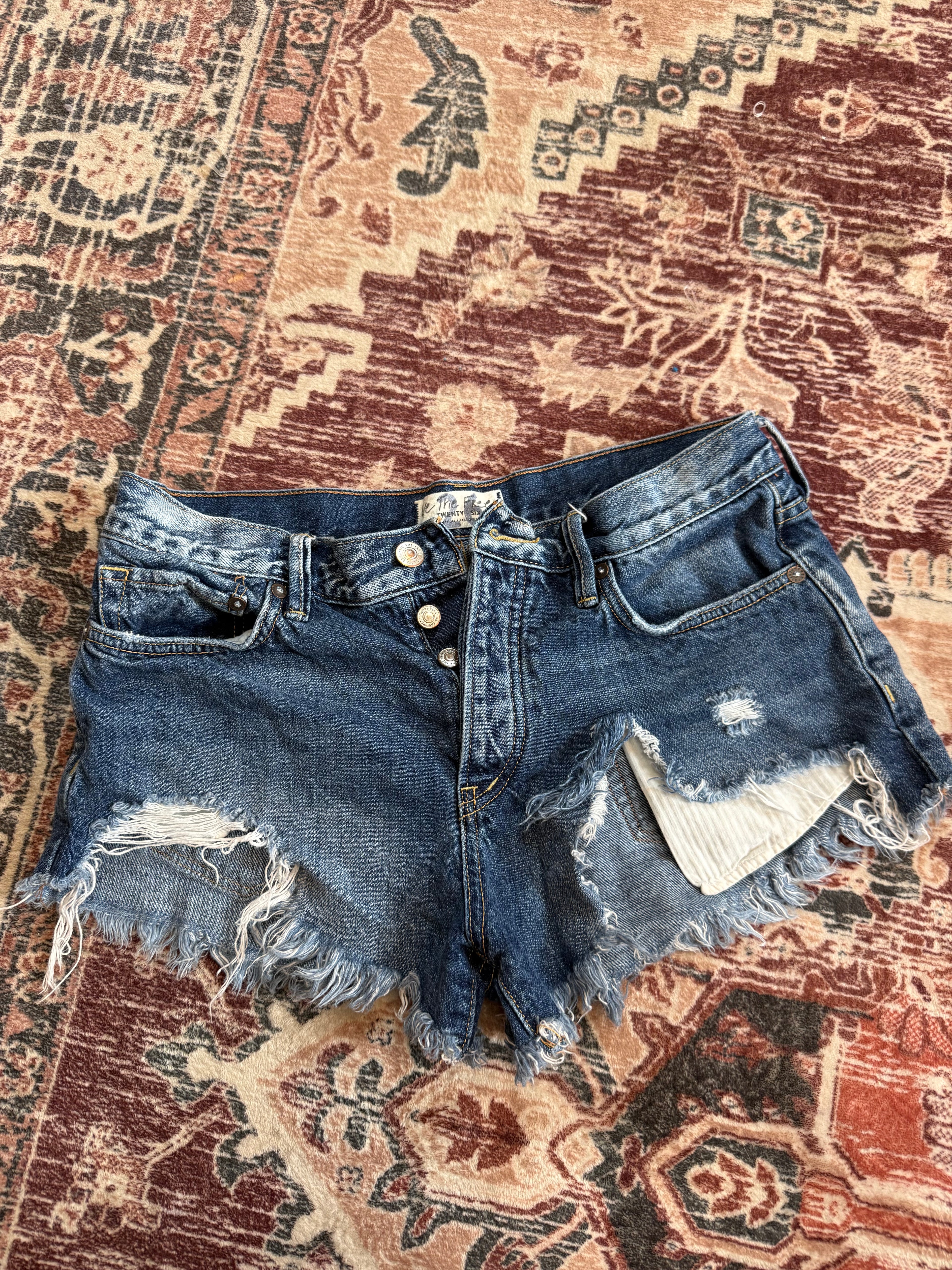 Free People Jean Shorts Size 26