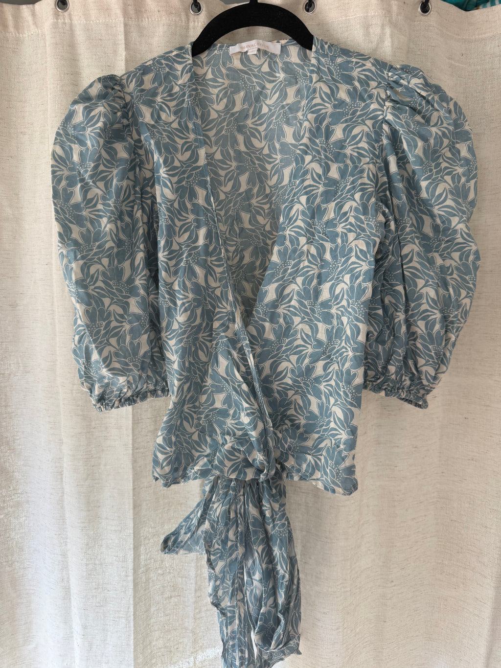 Olivaceous Wrap Blouse Size S