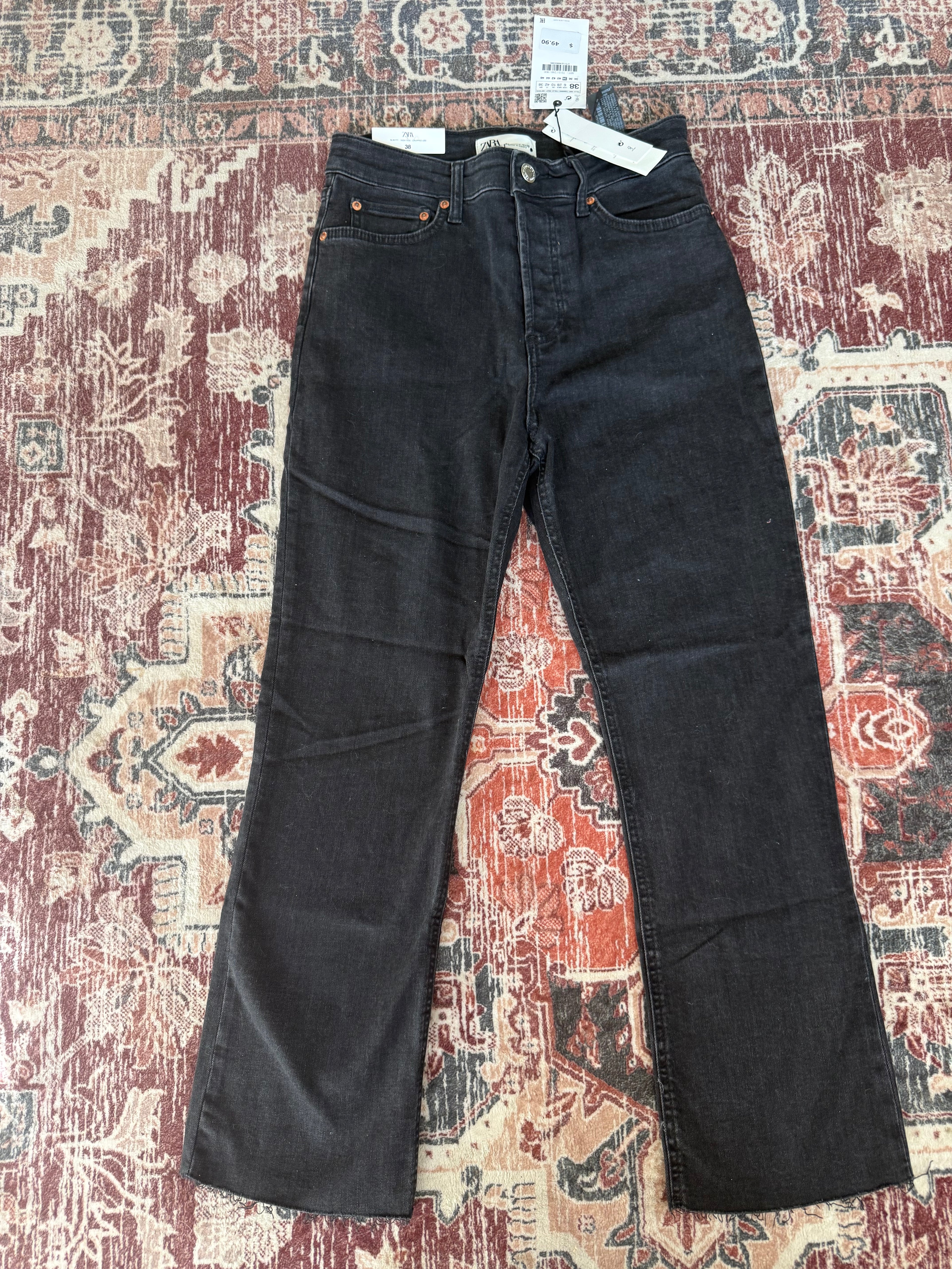 Zara Black Jeans Size 6 NWT