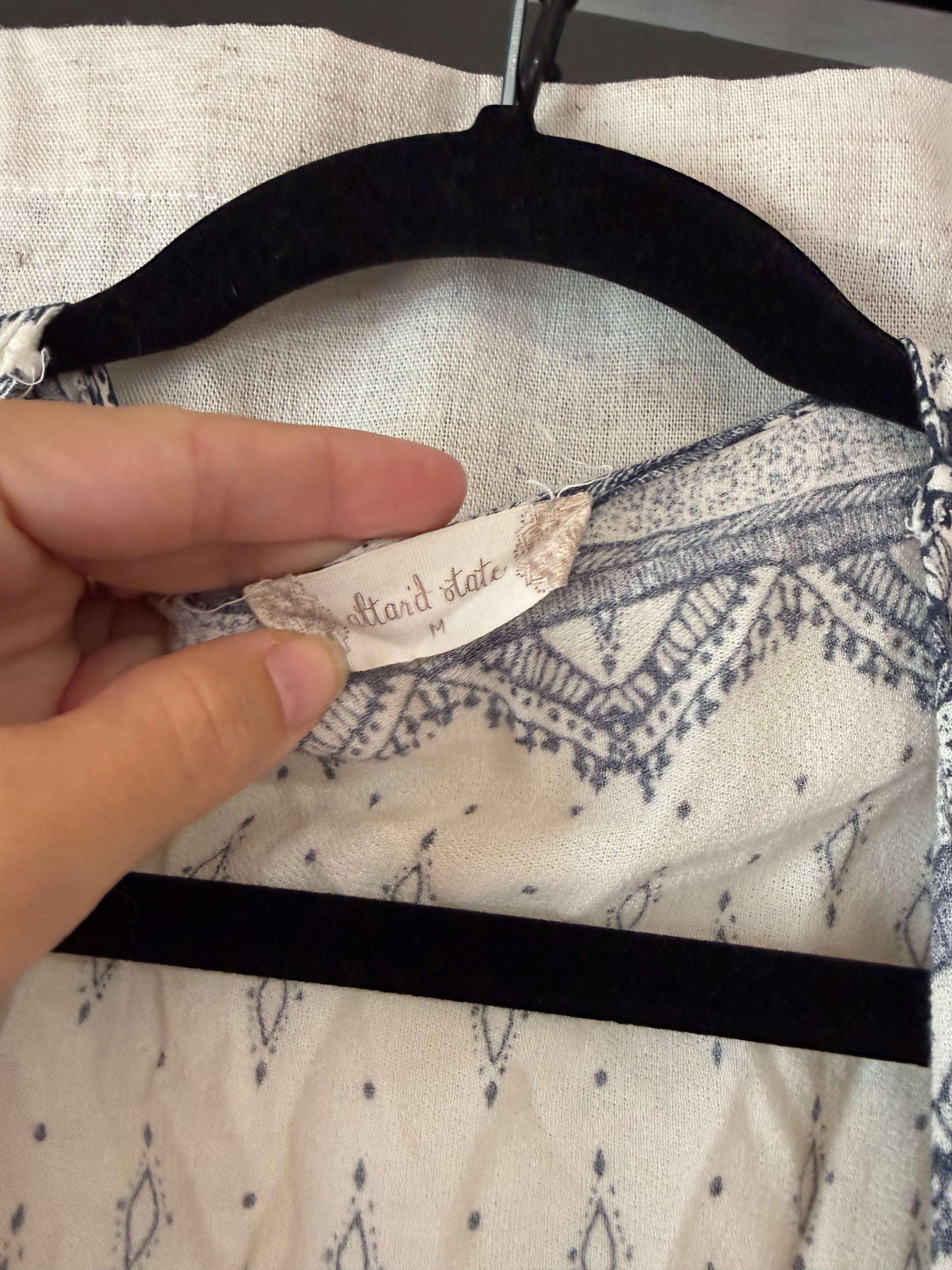 Navy and White Kimono OS