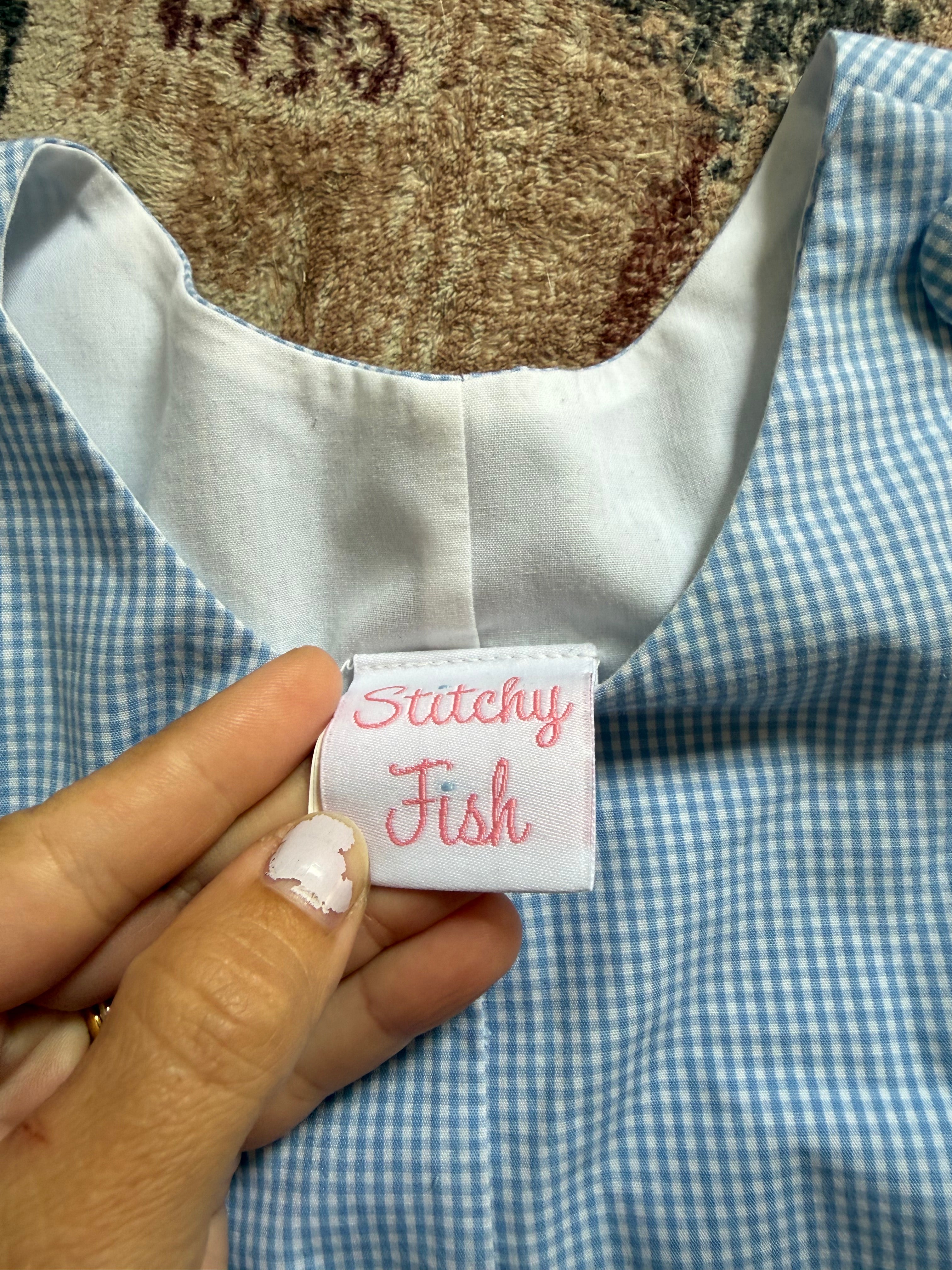 Stitchy Fish Size 2T Romper
